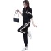 Plus Size Women's Set - Loose Fit, Slimming, Youthful, Stylish, Casual, Sporty