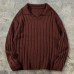 Autumn and Winter Pure Color Knitted Polo Shirt Style Casual Light Mature Simple Turn-down Collar Loose Long Sleeve Sweater Unisex