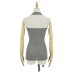 Grey V-neck shiny neck vest for women