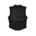 Small high neck half zipper sleeveless vest