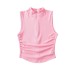 Small high neck half zipper sleeveless vest