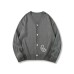 Style Vintage Embroidered Simple Solid Color Sweater Loose Fit All-Match Lazy Style Long Sleeve Knitwear