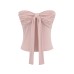 Bow tie strapless vest for women
