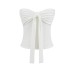 Bow tie strapless vest for women