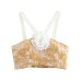 Temperament hanging neck collar backless printed camisole top for women