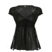 Wave point deep V waist slimming top
