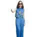Comfortable Casual Summer Sleeveless Printed Round Neck Top Set for Women