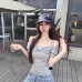 Sweetheart Neckline Strapless Crop Top with Bow Detail for Women Summer Sweet and Spicy Shoulder-baring Short Top Sweetheart Neckline Strapless Crop Top with Bow Detail for Women Summer Sweet and Spicy Shoulder-baring Short Top