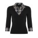 Versatile contrasting checkered patchwork short top