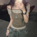 Color blocking slim fit casual two-piece top set