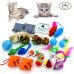 Pet Cat Toy Set Catnip Bag Rainbow Ball Colorful Mouse 24-Piece Toy Set