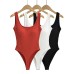 U-neck backless sleeveless jumpsuit