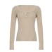 Half open collar Rowan splicing split short top