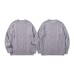 Retro Brand Chunky Cable Knit Sweater Men's Literary Loose Yarn Sweater Autumn Winter Round Neck Pullover Knitwear