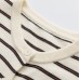 Striped V-neck single breasted top Striped V-neck single breasted top