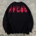 Retro Dark Skull Sweater Autumn and Winter Street Trend Loose Round Neck Knitwear Men