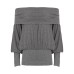 Flip collar one shoulder batwing sleeve top
