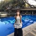 Sexy Lace Splicing Camisole Women Slim Fit Pure Desire Style Crop Top