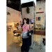 Sexy Lace Splicing Halter Backless Crop Top for Women Short Section Blouse