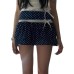 Polka dot bow lace lace patchwork skirt