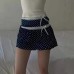 Polka dot bow lace lace patchwork skirt