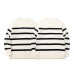 Autumn and Winter Warm Retro Striped Color Block Crew Neck Sweater for Men