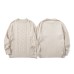 Round Neck Knitted Cable Sweater Men's Loose Couple Base Layer Trendy Lazy Style Long Sleeve Top