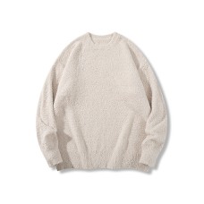 Minimalist Solid Color Lazy High-Grade Sweater Autumn Winter New Loose Drop Shoulder Long Sleeve Knitwear