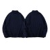 Men's Vintage Solid Color Sweater Loose Jacquard High Neck Long Sleeve Knitwear