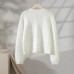 Style Women's Sexy Mesh Hollow Loose Waist-Exposed Long Sleeve V-neck Knitted Sweater