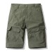 Casual 5-Pocket Work Pants Thin Men's Casual Shorts with Multiple Pockets