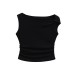 Slanted collar off shoulder camisole vest for women
