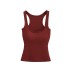 U-neck sleeveless chest cushion vest
