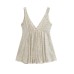 Deep V-neck sequined top for women