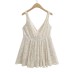 Deep V-neck sequined top for women
