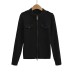 Stand up collar long sleeved zipper button top