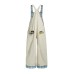Retro Heavy-duty Fun Cartoon Embroidery Suspenders Pants Couple BF Personality Loose Casual Jumpsuit Long Trousers Unisex