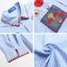 Retro Fun Cartoon Embroidery Contrast Stitching Plaid Long Sleeve Shirt Unisex Loose Fit Versatile Blouse