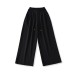 Drawstring elastic waistband loose fit wide leg straight leg pants long pants
