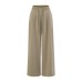 Drawstring elastic waistband loose fit wide leg straight leg pants long pants