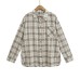 Loose plaid shirt with checkered pattern