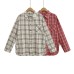 Loose plaid shirt with checkered pattern