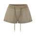 Sexy Low-Waist Drawstring Cuffed Hem Casual Sports Shorts