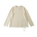 Irregular Hem Slit Loose Round Neck Top T-Shirt