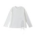 Irregular Hem Slit Loose Round Neck Top T-Shirt
