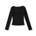 Lace patchwork small suspender long sleeved T-shirt
