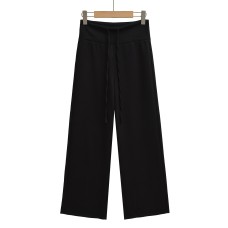 Drawstring hanging wide leg pants for women