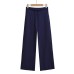 Drawstring hanging wide leg pants for women