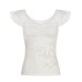 Simple floral print short top