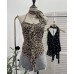 Ruffled Neck Leopard Print Strapless Top for Women Ruffled Neck Leopard Print Strapless Top for Women